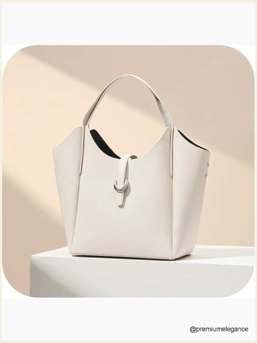 Genuine Leather Satchel Tote - Crossbody Shoulder Bag w/ Adjustable Strap